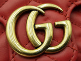 Gucci Super Mini Marmont Bag In Hibiscus Red Matelassé Leather Fw0526oordu