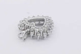 0.9cttw Diamond Heart Pendant In 14k White Gold 4.5 Grams Eb0925orxsa