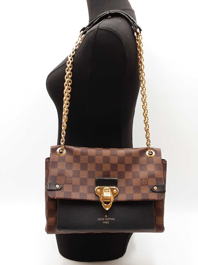 Louis Vuitton Vavin Shoulder Bag In Damier Ebene Coated Canvas Fw0725exzdu