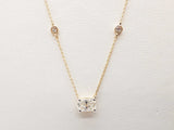 0.90 Cttw Lab Grown Diamonds 14k Yellow Gold 2.1g Necklace 18 In Do1225rcrde