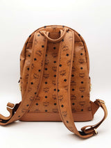 Mcm Stark Side Studs Visetos Cognac Backpack Eb0426oorsa