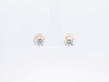 1.10 Cttw Diamond & 18k Yellow Gold Solitaire Stud Earrings 1.5g Fw0726llxzdu