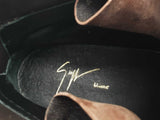Giuseppe Zanotti Dark Brown Leather High Top Sneakers Eu Size 43 Eb0526lrxde