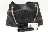 Gucci Black Pebbled Calfskin Soho Chain Shoulder Bag Eb0426wxzsa