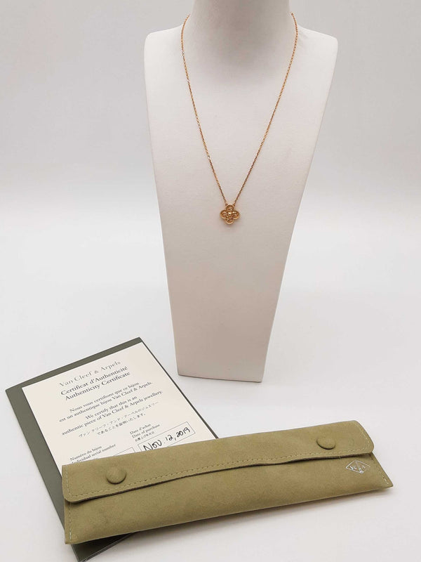 Van Cleef & Arpels Alhambra 18k Yellow Gold 5.7g Necklace 16 In Do0925lxzxde