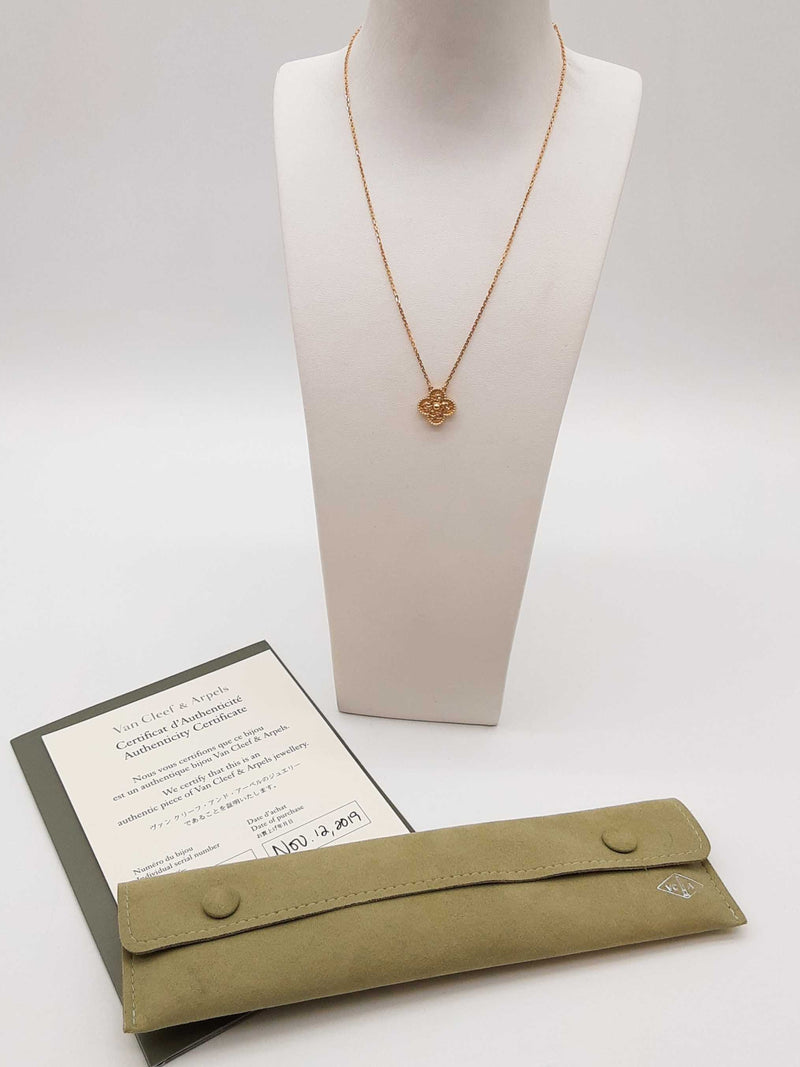 Van Cleef & Arpels Alhambra 18k Yellow Gold 5.7g Necklace 16 In Do0925lxzxde