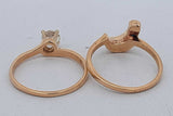 0.66cttw Diamond Wedding Set In 14k Yellow Gold 4.9 Grams Size 7.5 Eb0626rrxsa