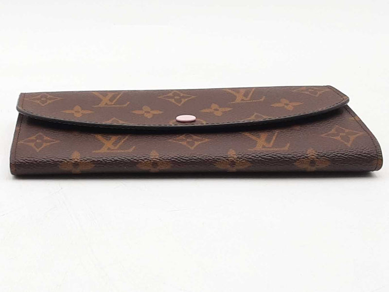 Louis Vuitton Emilie Monogram Pink Interior Brown Wallet Aa1225lrzsa