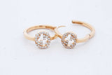 Gucci Diamond Interlocking G 18k Yellow Gold Hoop Earrings 5.6 Grams Eb326lxxzde