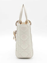 Christian Dior Quilted Cannage Lambskin Lady Dior Top Handle Bag Eb0826oxxzde