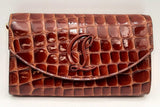 Christian Louboutin Loubi54 Alligator Embossed Leather Wallet On Chain Eb0225pxzsa