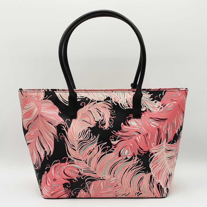 まちゃぽ様kate spade 時計と黒ピンク トートバッグ Kate Spade Brightwater Drive Jules Tote In Saffiano-textured Vinyl