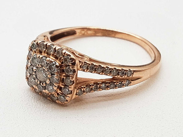 0.60 Cttw Diamonds 10k Rose Gold 2.4g Ring Size 6.75 Do0425lrxde