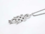 0.60 Cttw Diamond & 18k White Gold Chandelier Pendant Necklace 6.1 Grams 15.5 Inch Fw0726rxzdu
