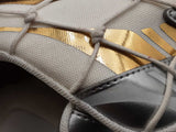 Versace Mercury Gold & Silver Caged Rope Overlay Sneakers Size 42 Eb0626crsa