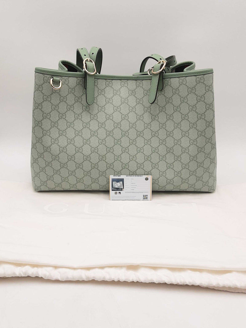 Gucci Gg Emblem Sage Green Tote Bag Sd0725llzxsa