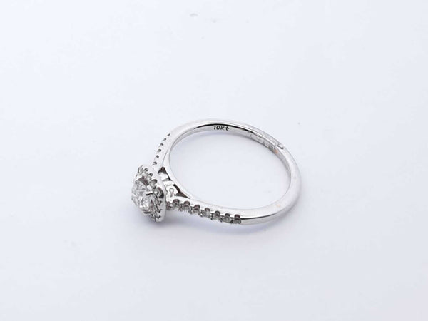 10k White Gold Diamond Engagement Ring Size 8.5 Lhlezde 144020006892