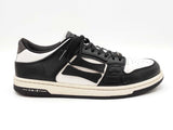 Amiri Skel Low Top Sneakers In Black & White Leather Size Us 11 Fw0126lzxdu
