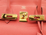 Hermes Birkin 30cm Rouge Pivoine Red Togo Gold Hardware Handbag Do0526loexzde