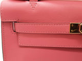 Hermes Kelly Pochette Rose Azalee Pink Swift Gold Hardware Clutch Do1025lwrxzxde