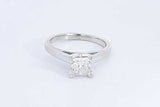 Approx. 0.51ctw Princess Cut Diamond Ring 14k White Gold 4.7g Sz 7.25 Eb724crxsa