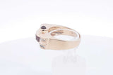 Garnet & Diamond Ring 14k Yellow Gold  6.7 Grams Size 7.5 Aa0425oirsa