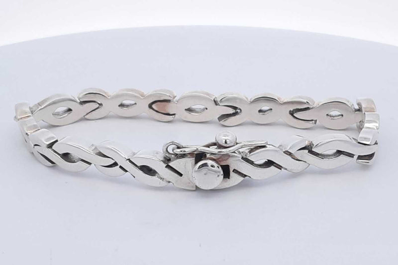 Sterling Silver Braided Link Bracelet 7.5 Inch 36.3 Grams Eb1023lxsa