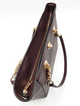 Coach Turnlock Chain Tote In Oxblood Pebbled Leather Fw0626ordu