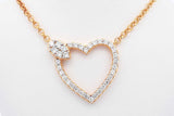 1.27ctw Lab Grown Diamond Heart Necklace In 925 7.9 Grams 18 Inch Eb0325lpldu