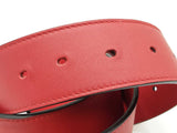 Gucci Torchon Double G 40mm Belt In Hibiscus Red Leather Size 80|32 Fw0326crdu