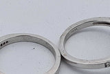 0.55cttw Diamond Wedding Set In 14k White Gold 4.6 Grams Size 4 Eb0826pxzsa