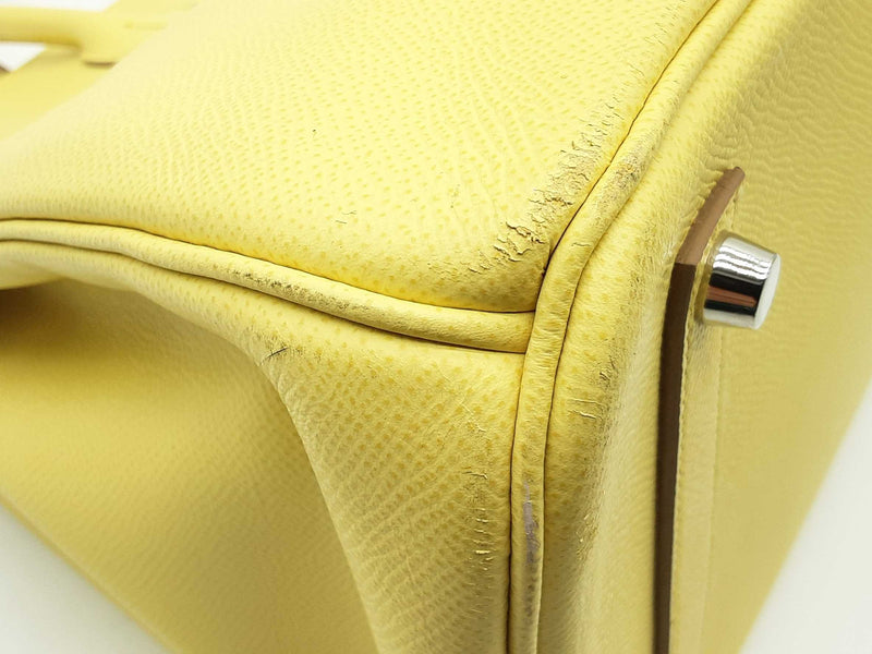 Hermes Birkin 35 Candy Lime Yellow Epsom Palladium Handbag Do0823lxzxzde