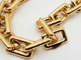 18k Yellow Gold 45.4g 16in 10mm Chunky Square Chain Lh1124oxzxde