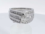 1.68 Cttw Diamond 14k White Gold Ring 10.5 Grams Size 7 Aa0825cxzsa