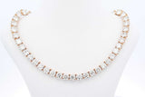 Approx. 30.36ctw Diamond Tennis Necklace In 14k Yellow Gold 32.9g Eb0124lxrxzsa