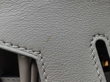 Hermes Birkin 25cm Gris Asphalte Gray Swift Gold Hardware Handbag Dolirxzde