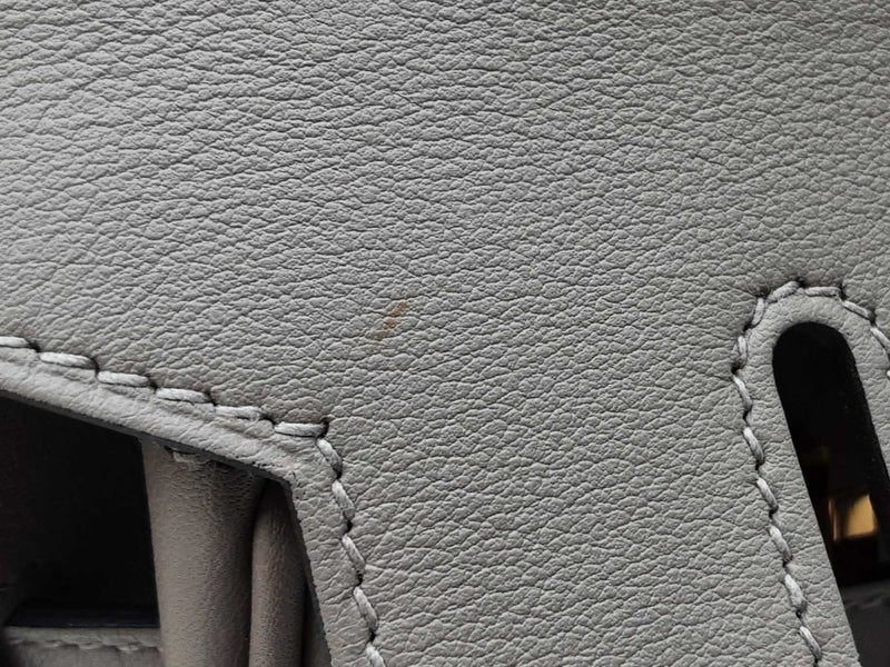 Hermes Birkin 25cm Gris Asphalte Gray Swift Gold Hardware Handbag Dolirxzde