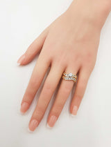 0.88 Cttw Diamond & 14k Yellow Gold Engagement Set 7.6 Grams Size 7 Fw0826sxzd7
