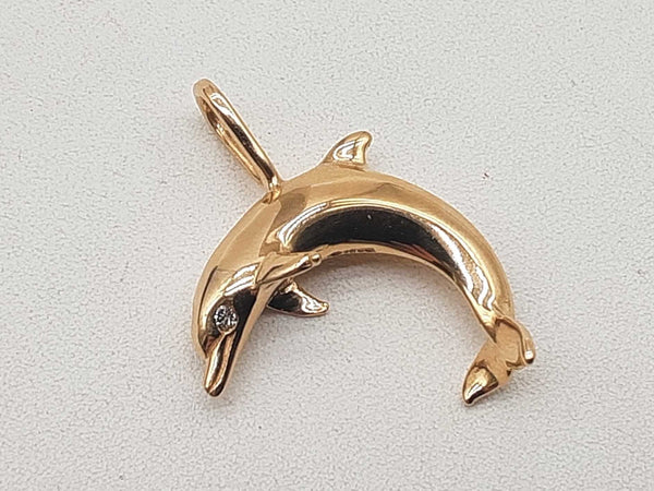 14k Yellow Gold 5.1g Dolphin Pendant Do1224orrde