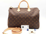Louis Vuitton Monogram Speedy 35 Bandouliere Brown Aa0926szxsa