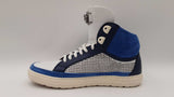 Versace Studded Blue & White Color Block High Top Sneakers Size 40 Fw1024irdu