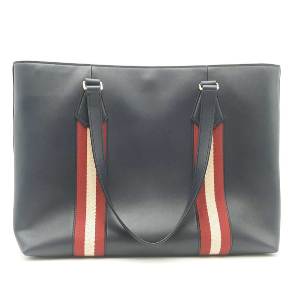 Bally Navy Leather Supra Tote Shoulder Bag Sd0525lrzsa