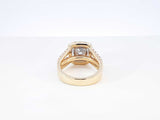 3.59 Cttw Diamond & 14k Yellow Gold Halo Ring 7.8 Grams Size 5.75 Fworxzdu