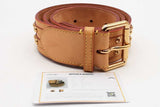 Louis Vuitton Vachetta Leather Studded Belt Size 90/36 Eb0526oxzsa