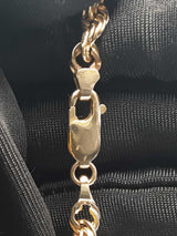 10k Yellow Gold Rope Chain Necklace 38.6 Grams 22.5 Inch Fw1225lcrxdu