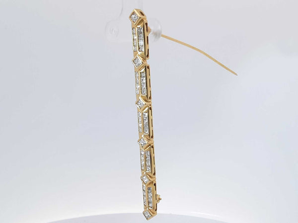 2.90 Cttw Diamond 18k Yellow Gold Pin / Broach 9.2 Grams Aa0525ezxsa