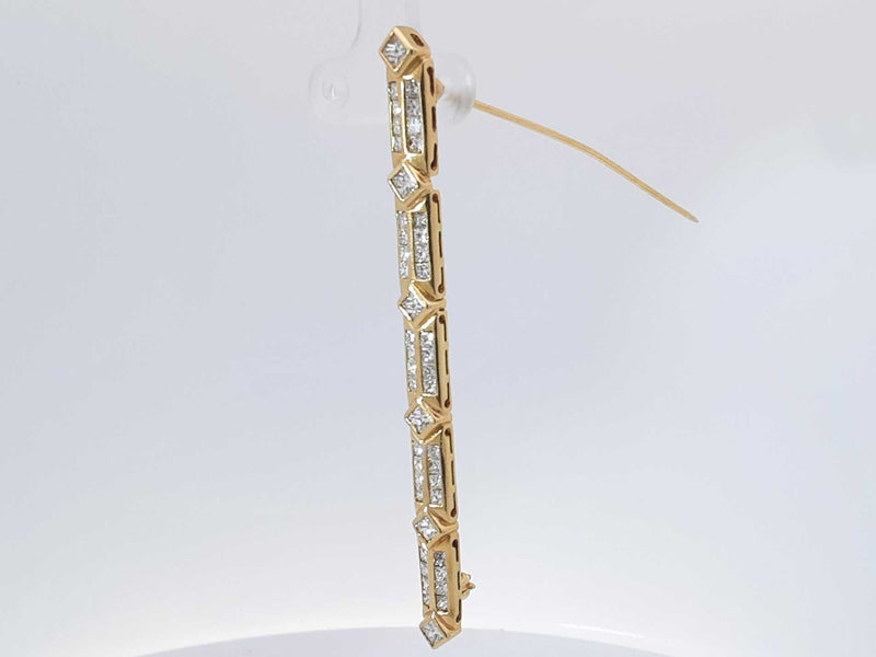 2.90 Cttw Diamond 18k Yellow Gold Pin / Broach 9.2 Grams Aa0525ezxsa