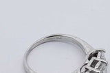0.8cttw Diamond Ring In 14k White Gold & Platinum 3.2 Grams Size 4.5 Eb0526ixzsa