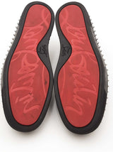 Christian Louboutin Pik Boat Spikes Textured Metallic Sneakers Sz 40 Eb0926lxzsa