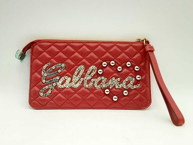 Dolce & Gabbana Quilted Leather Studded Wristlet Hs0824lxzsa